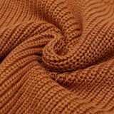 Chestnut Knitted Crewneck Sweater