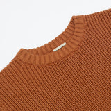 Chestnut Knitted Crewneck Sweater