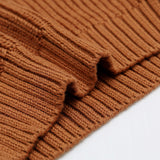 Chestnut Knitted Crewneck Sweater
