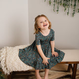 Vintage Bloom Twirl Dress