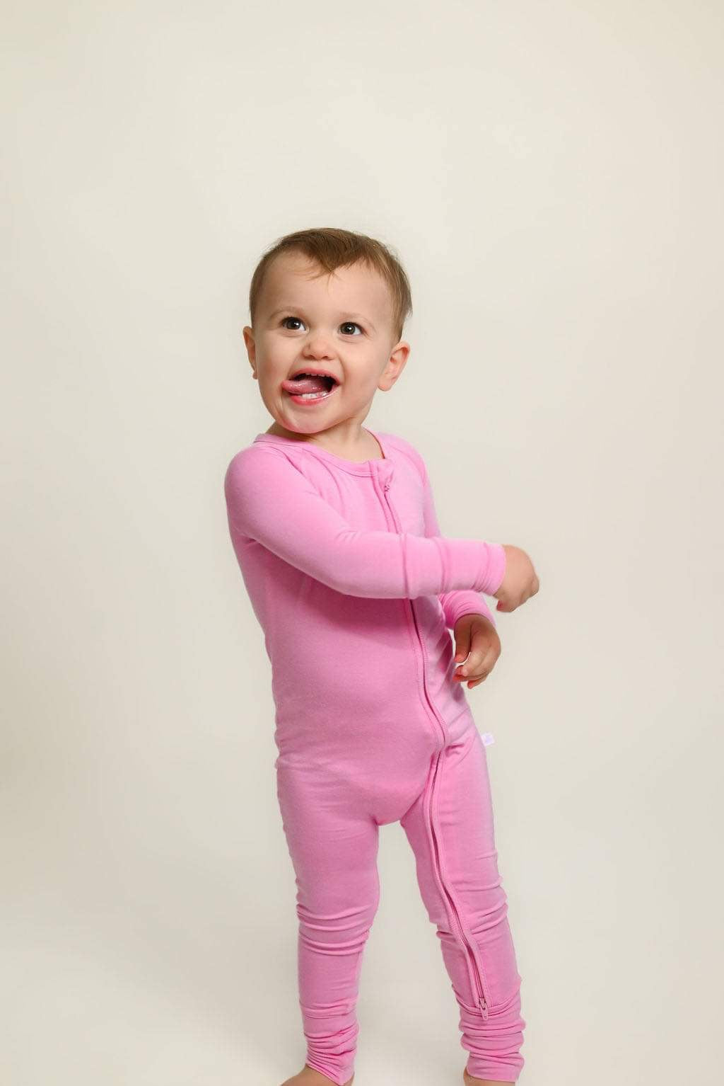 Powerful Pink Convertible Footie