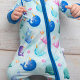 Nautical Narwhals Convertible Footie