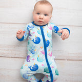Nautical Narwhals Convertible Footie