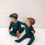 Rainforest Ribbed Convertible Footie